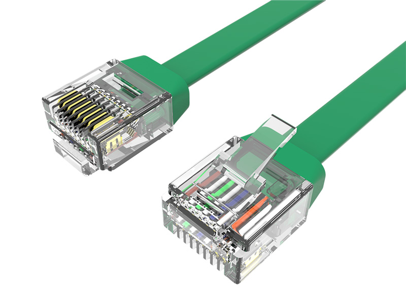 Uskjermet U/UTP CAT.5E Flat Patch-ledning